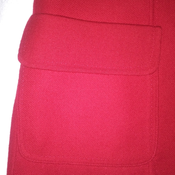 🆕Talbots | 100% Wool Light Peacoat In Red Women's Size 6 Petite Womens Red Coat - Picture 13 of 15